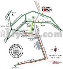 Location Map of Siddha Town Rajarhat